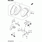 Схема вузла: Задній ліхтар (Стоп-сигнал) (Vl800L7 E33) для Suzuki VL800 Boulevard C50