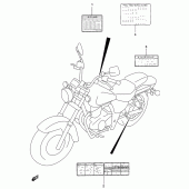 Схема вузла: Інформаційні наклейки (Model k2) для Suzuki GZ250 Marauder