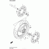Схема вузла: Переднє колесо (Gsx-S750L5 E03) для Suzuki GSX-S750