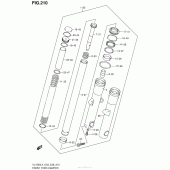 Схема узла: Вилка передней оси (Vl1500L4 E03) для Suzuki VL1500 Boulevard C90