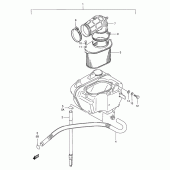 Схема узла: Воздушный фильтр (Rear)(model n/p/r) для Suzuki VS800 Intruder 800