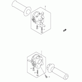 Схема вузла: Пульт управління рульовий Suzuki VL250 Intruder LC