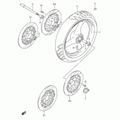 Схема вузла: Переднє колесо (Model p/r) для Suzuki RF600