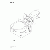 Схема вузла: Сидіння (Vl800k6/uk6/k7/uek7/k8/uek8) для Suzuki VL800 Intruder C800/ Boulevard C50