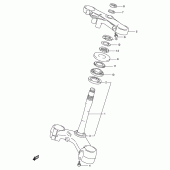 Схема узла: Рулевая траверса для Suzuki TL1000