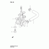 Схема узла: Топливный кран для Suzuki GZ250 Marauder