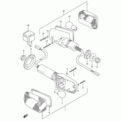Схема вузла: Поворотники (Model t/v) для Suzuki RF600