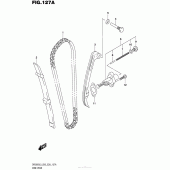 Схема узла: Цепь ГРМ & Натяжитель & Успокоитель для Suzuki DR200 DR200S