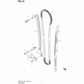 Схема вузла: Ланцюг ГРМ & Натягувач & Заспокоювач Suzuki LS650 Boulevard S40