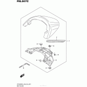 Схема вузла: Заглушка сидіння пасажира (For Bbd) (Vzr1800Bzl6 E33) для Suzuki VZR1800 Boulevard M109R BOSS