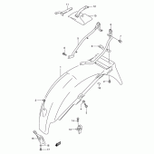 Схема вузла: Заднє крило для Suzuki GS500