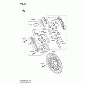 Схема вузла: Переднє гальмо (K4) для Suzuki VZ1600 Marauder M1600
