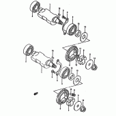 Схема вузла: Балансувальний вал (Model p/r) для Suzuki DR650 DR650R