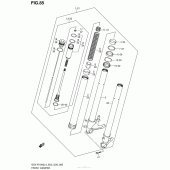 Схема узла: Передняя вилка для Suzuki GSX-R1000