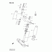 Схема узла: Рулевая траверса (Vl800cl1 e2) для Suzuki VL800 Intruder C800C/ Boulevard C50C