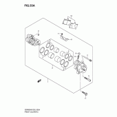 Схема вузла: Передній гальмівний супорт (Gsr600ak7/uak7/ak8/uak8/ak9/uak9/al0/ual0) для Suzuki GSR600