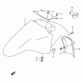 Схема узла: Переднее крыло (Model k/l/m/n/p/r/s) для Suzuki GS500
