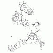 Схема вузла: Масляний насос & Паливний насос Suzuki VL250 Intruder LC