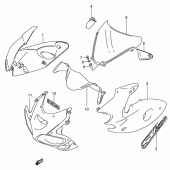 Схема вузла: Передній обтічник (Sv650sy) для Suzuki SV650