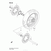 Схема узла: Переднее колесо (Gsx1300Ral3 E28) для Suzuki GSX1300 Hayabusa