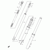 Схема вузла: Передня вилка (Model x/y/k1 p37) для Suzuki LS650 Savage