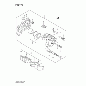 Схема узла: Задний тормозной суппорт (Dl650auel1 e19) для Suzuki DL650 V-Strom