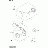 Схема вузла: Поворотники для Suzuki LS650 Boulevard S40