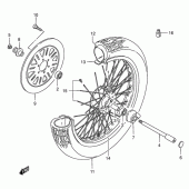 Схема вузла: Переднє колесо Suzuki VS1400 Boulevard S83