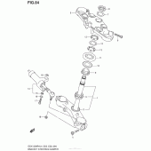 Схема узла: Рулевая траверса & Демпфер для Suzuki GSX1300 Hayabusa