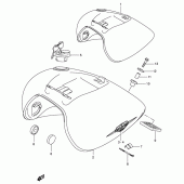 Схема вузла: Паливний бак для Suzuki VL800 Intruder Volusia