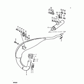 Схема вузла: Вихлопна система для Suzuki RM100
