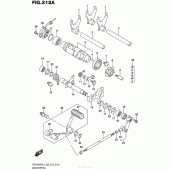 Схема вузла: Копірний вал & Вилки & Вал перемикання для Suzuki VZR1800 Boulevard M109R
