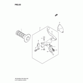 Схема узла: Левая ручка руля для Suzuki DR-Z400 DR-Z400S