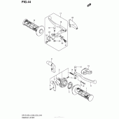 Схема узла: Ручки руля (Dr-Z125Ll4 E33) для Suzuki DR-Z125 DR-Z125L