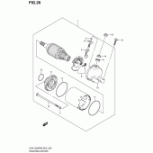 Схема узла: Стартер электрический (Model k8/k9 e2/e19/e24/p37) для Suzuki GSX1300 Hayabusa