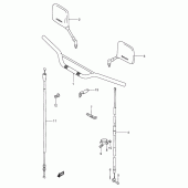 Схема вузла: Кермо & Тросики (Model k1/model k2 p9) для Suzuki DR200 DR200SE