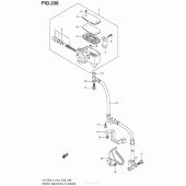 Схема вузла: Передній гальмівний циліндр (Vl1500Bl4 E28) для Suzuki VL1500 Boulevard C90 BOSS