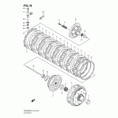 Схема вузла: Зчеплення (Model k7) для Suzuki RM-Z250