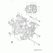 Схема вузла: Картер двигуна для Suzuki DR650 DR650S