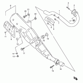 Схема вузла: Вихлопна система для Suzuki DF200