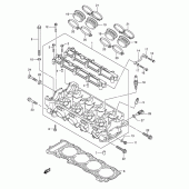 Схема вузла: Головка циліндра Suzuki GSX1300 Hayabusa