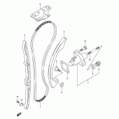 Схема узла: Цепь ГРМ & Натяжитель & Успокоитель для Suzuki DR-Z400 DR-Z400E