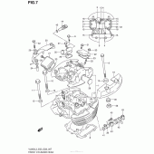 Схема узла: Передняя головка цилиндра & Прокладка головки & Свеча зажигания (Vl800Cl3 E33) для Suzuki VL800 Boulevard C50T