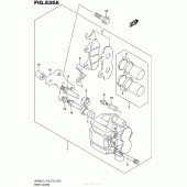 Схема вузла: Передній гальмівний супорт для Suzuki UH200 Burgman