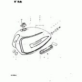 Схема узла: Топливный бак (Model t,  model x :  e22,  e25) для Suzuki GS1000