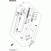 Схема узла: Вилка передней оси для Suzuki GSX-R1000