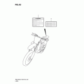 Схема узла: Информационные наклейки для Suzuki RMX450