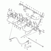 Схема вузла: Дросельна заслінка (Model x/y) для Suzuki GSX1300 Hayabusa