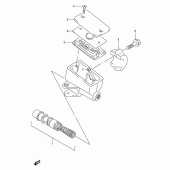 Схема узла: Передний тормозной цилиндр (Model k/l/m/n/p/r/s/t) для Suzuki GSX600 Katana
