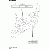 Схема узла: Информационные наклейки (Gsx-S1000Al7 E03) для Suzuki GSX-S1000